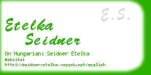 etelka seidner business card